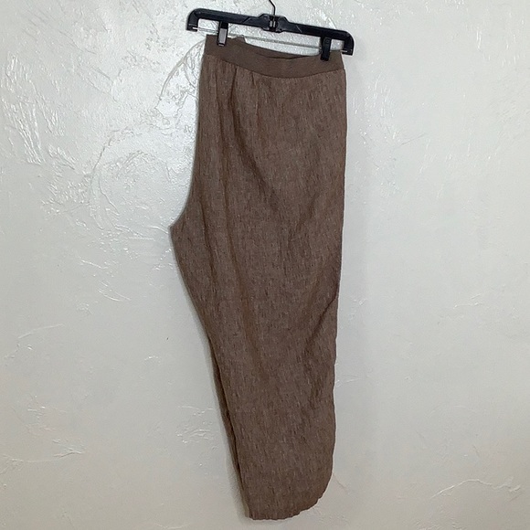 J Jill 100% Linen flat front high waisted pull on pants size 4X NWT - Picture 3 of 12